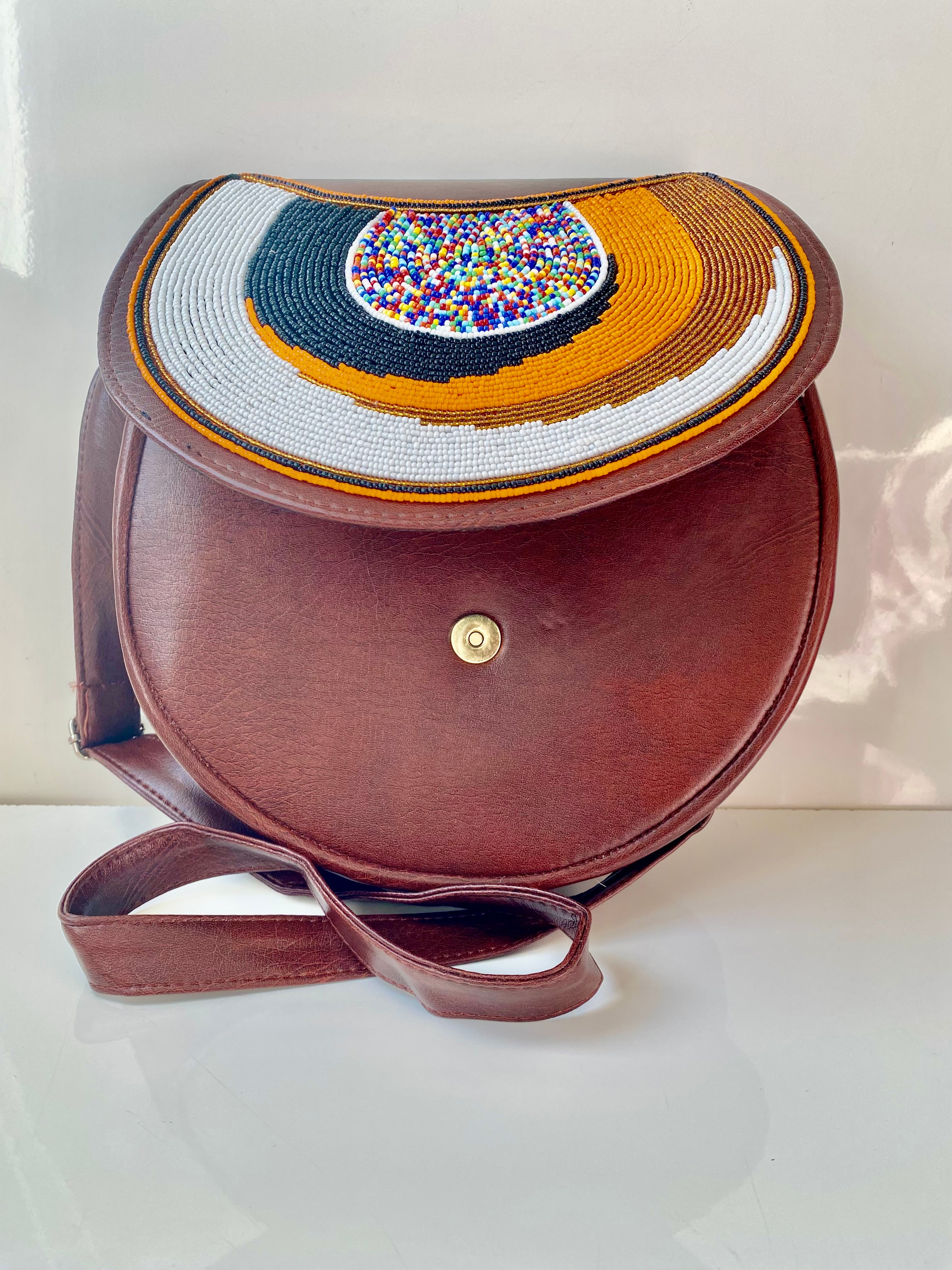 Afrocraft Handmade Beaded Crossbody Bag – Earth Harmony