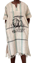 Handmade African Lion Safari Mini Dress – Women’s Cotton Dress with Pockets