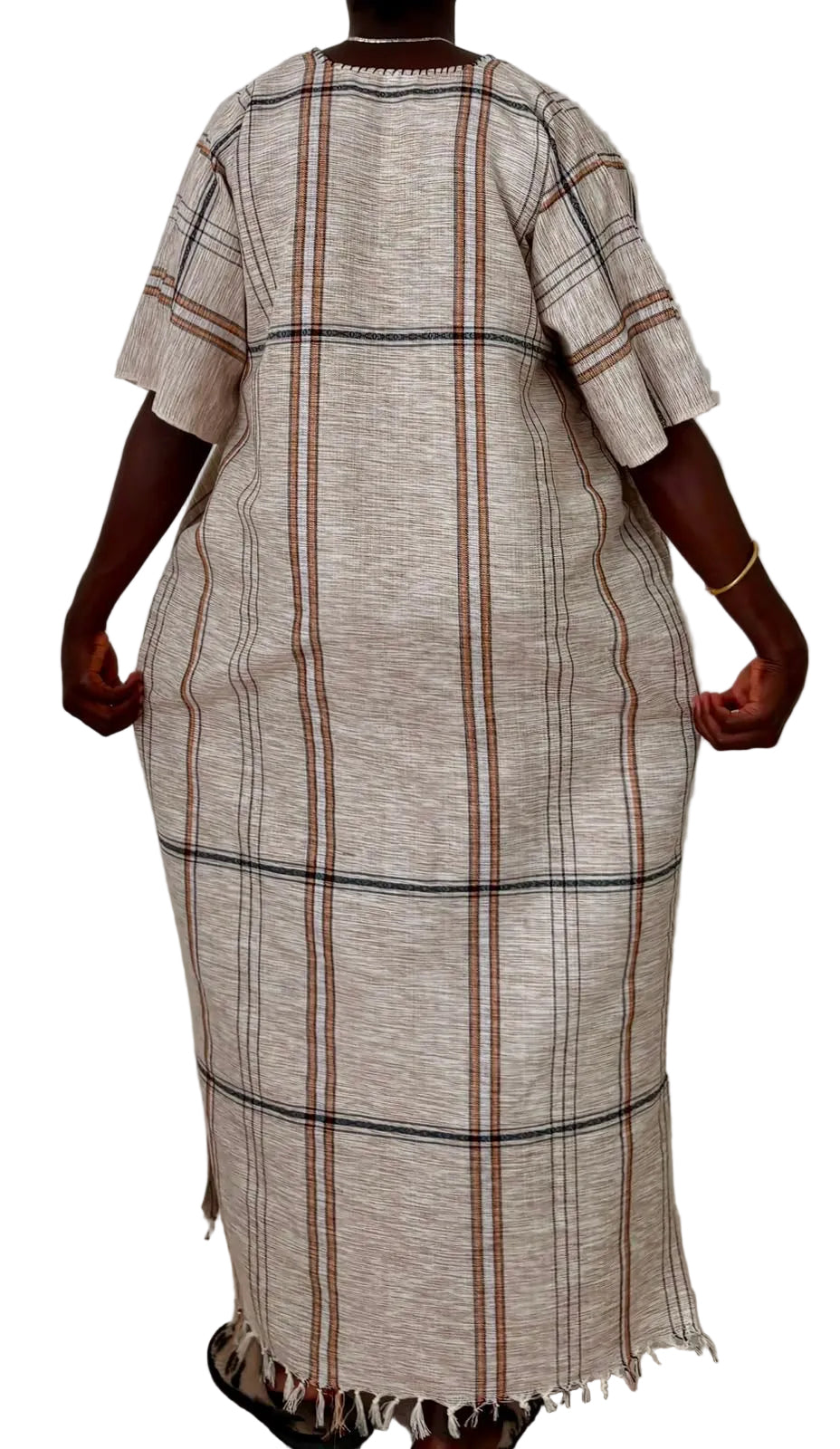 African Elephant Print Maxi Kaftan Dress – One of a Kind