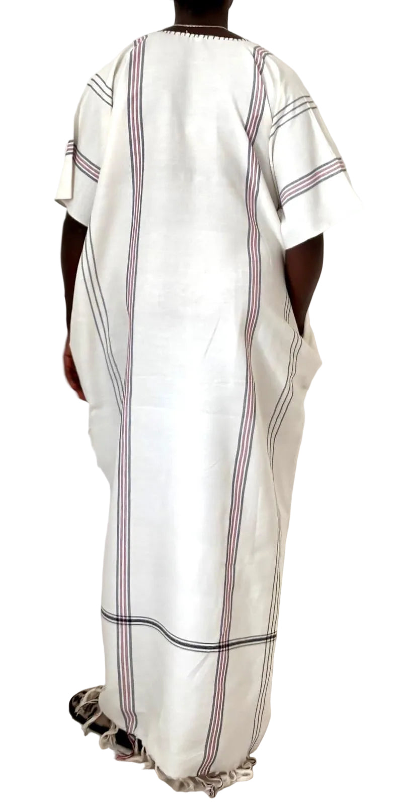 Handmade African Lion Maxi Dress – Women’s Cotton Safari Dress with Pockets