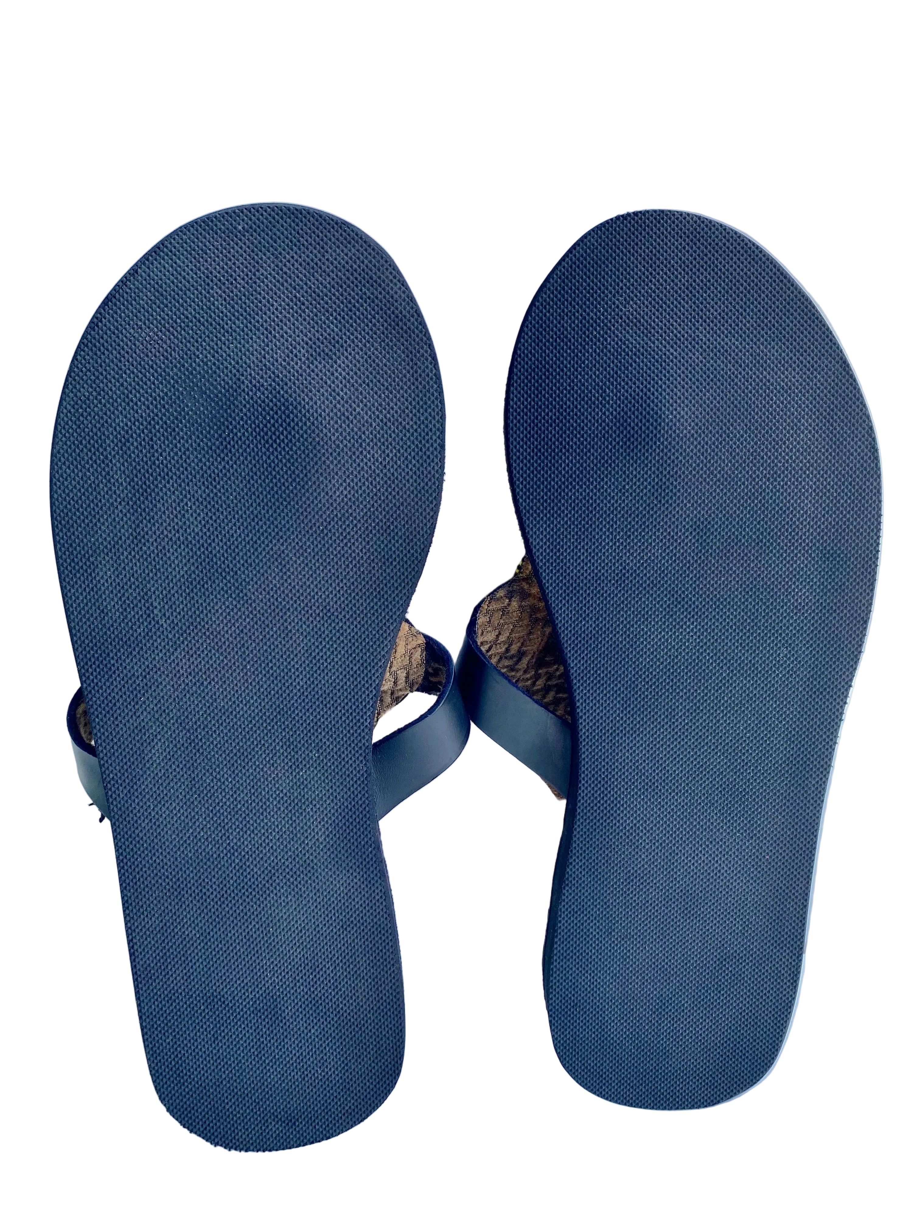Handmade Maasai Leather Sandals – Black Beaded African Sandals