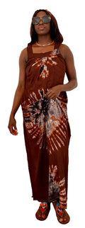 Savannah Elegance 3-in-1 Maxi Dress with Matching Scarf