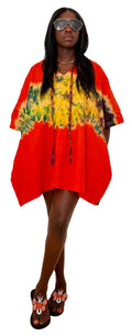 Sunset Tie-Dye African Cotton Dress