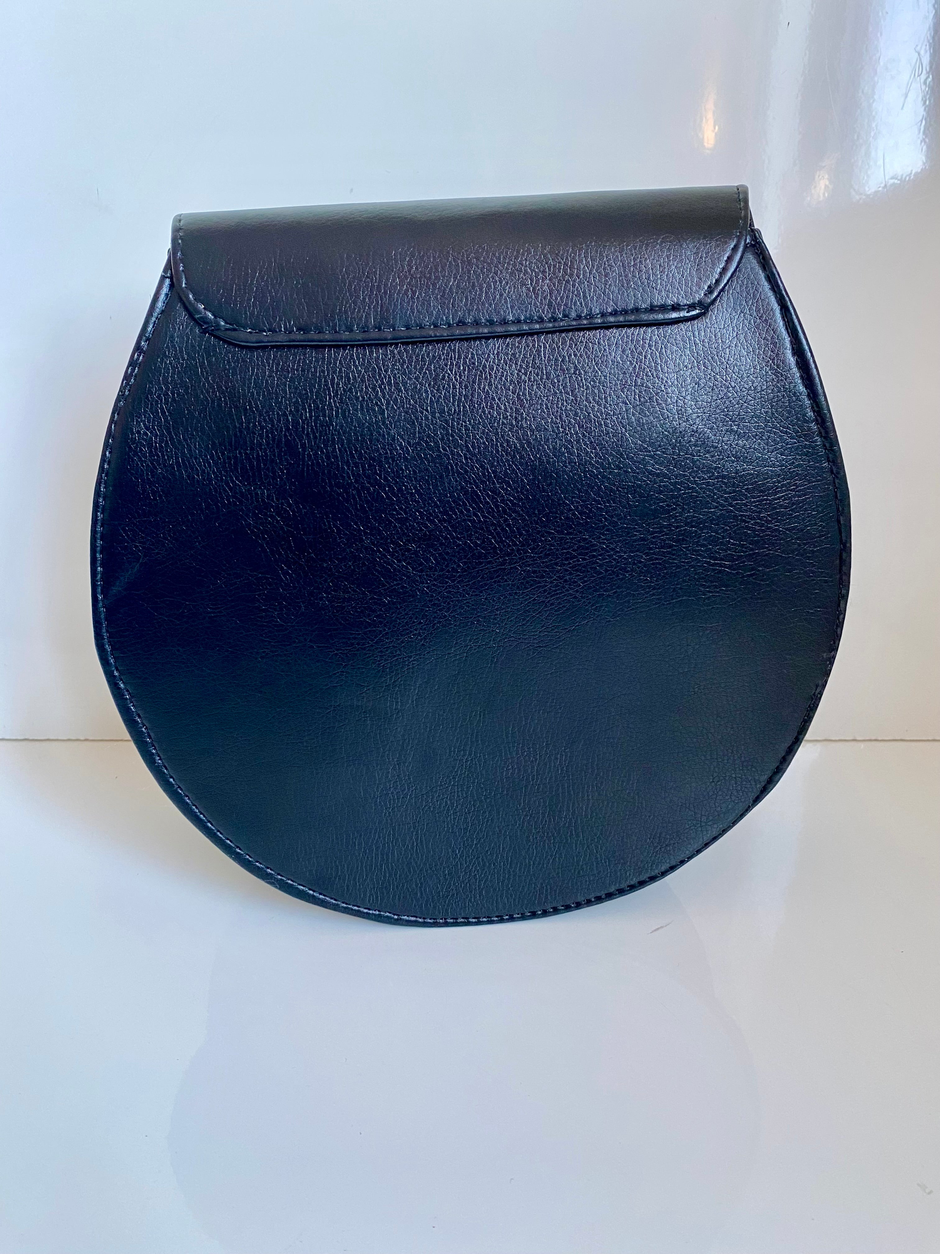Luxury Handcrafted African Beaded Leather Crossbody Bag – Black & Gold
