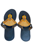 Handcrafted Kenyan Maasai Cowhide Leather Beaded Sandals