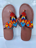 Handmade Maasai Beaded Sandals | Genuine Leather