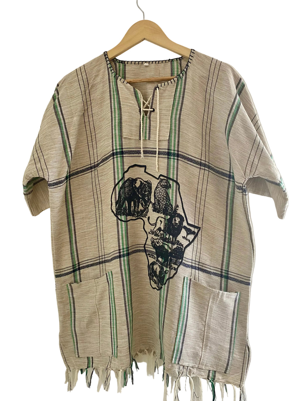 Handmade African Unisex Safari Shirt – African Wildlife Heritage Print