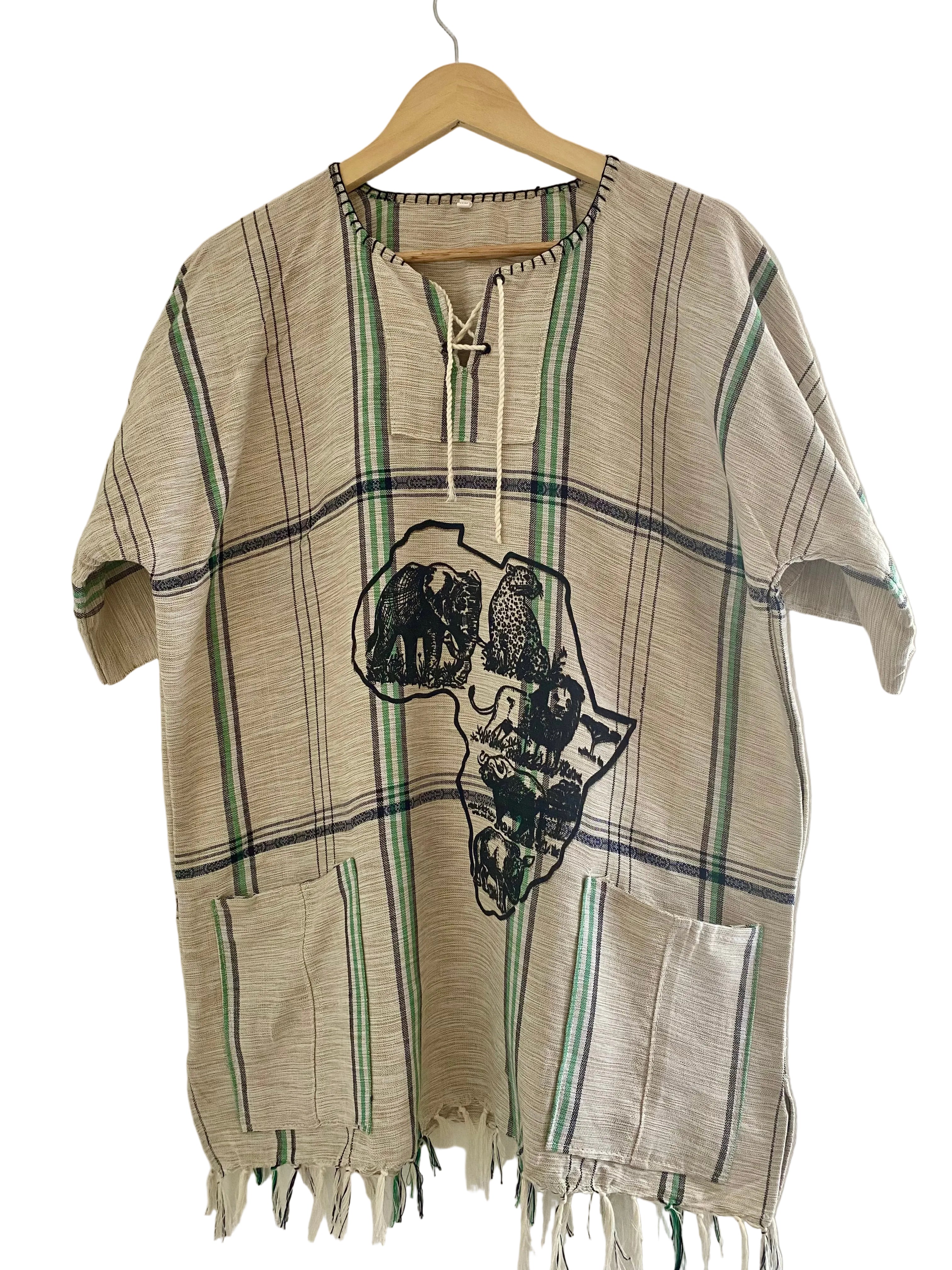 Handmade African Unisex Safari Shirt – African Wildlife Heritage Print