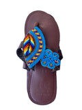 Handmade Maasai Beaded Sandals – Blue