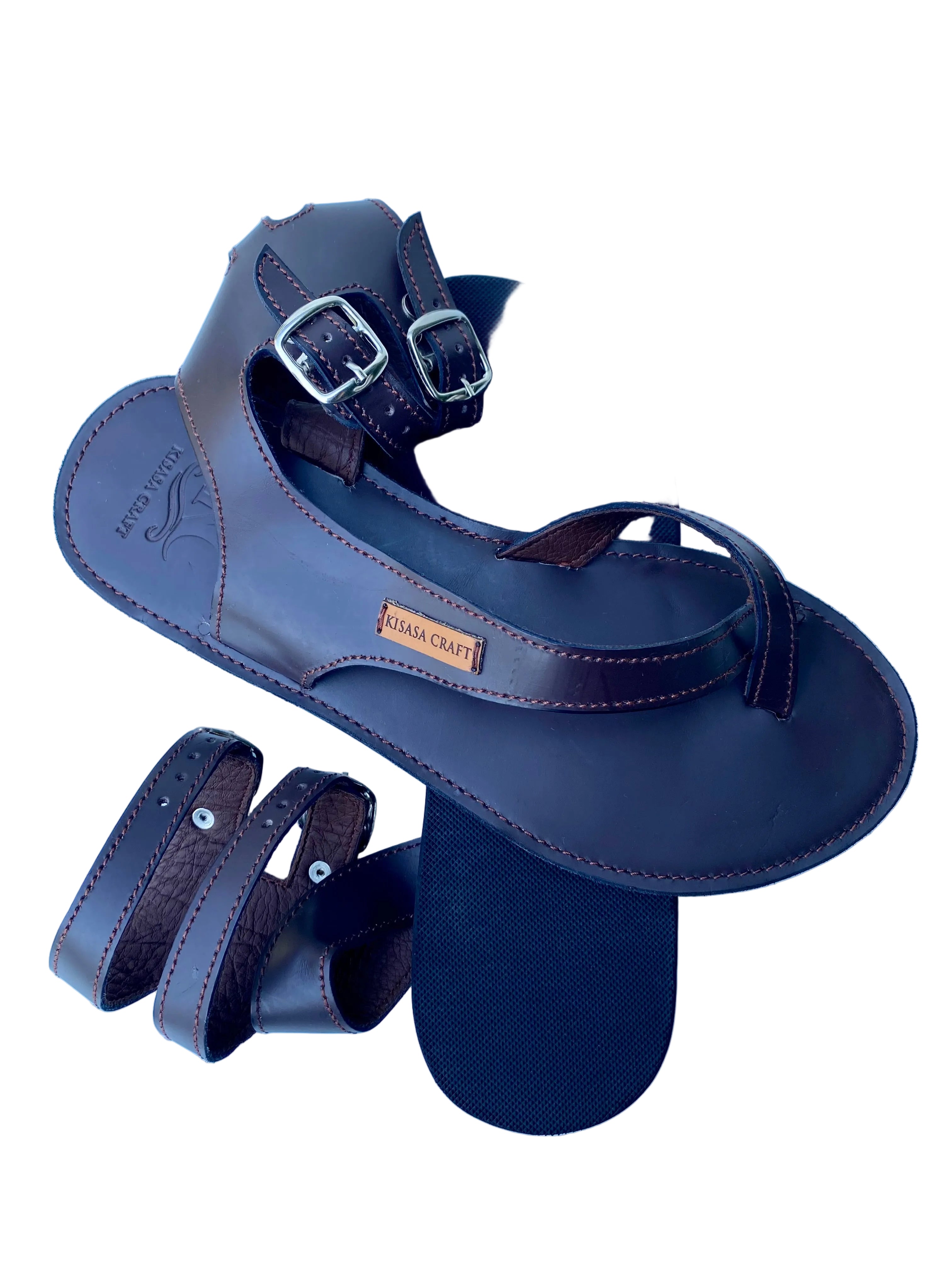 Women’s Handmade Leather Toe-Ring Sandals – Brown