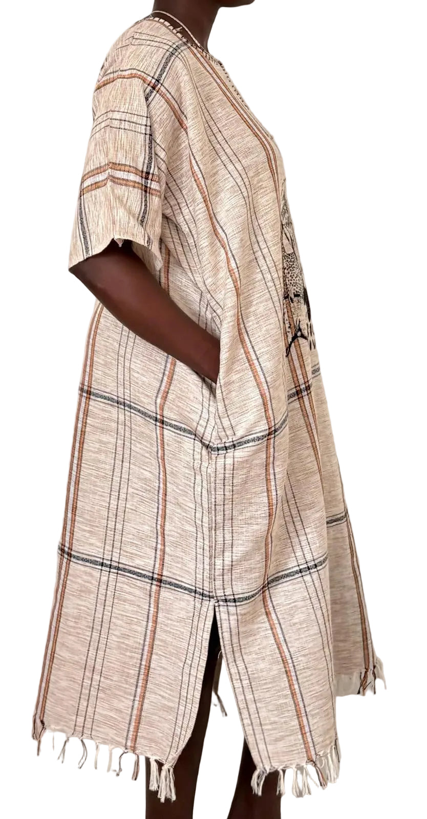 Handmade African Big Five Safari Maxi Dress – Women’s Cotton Dress with Pockets