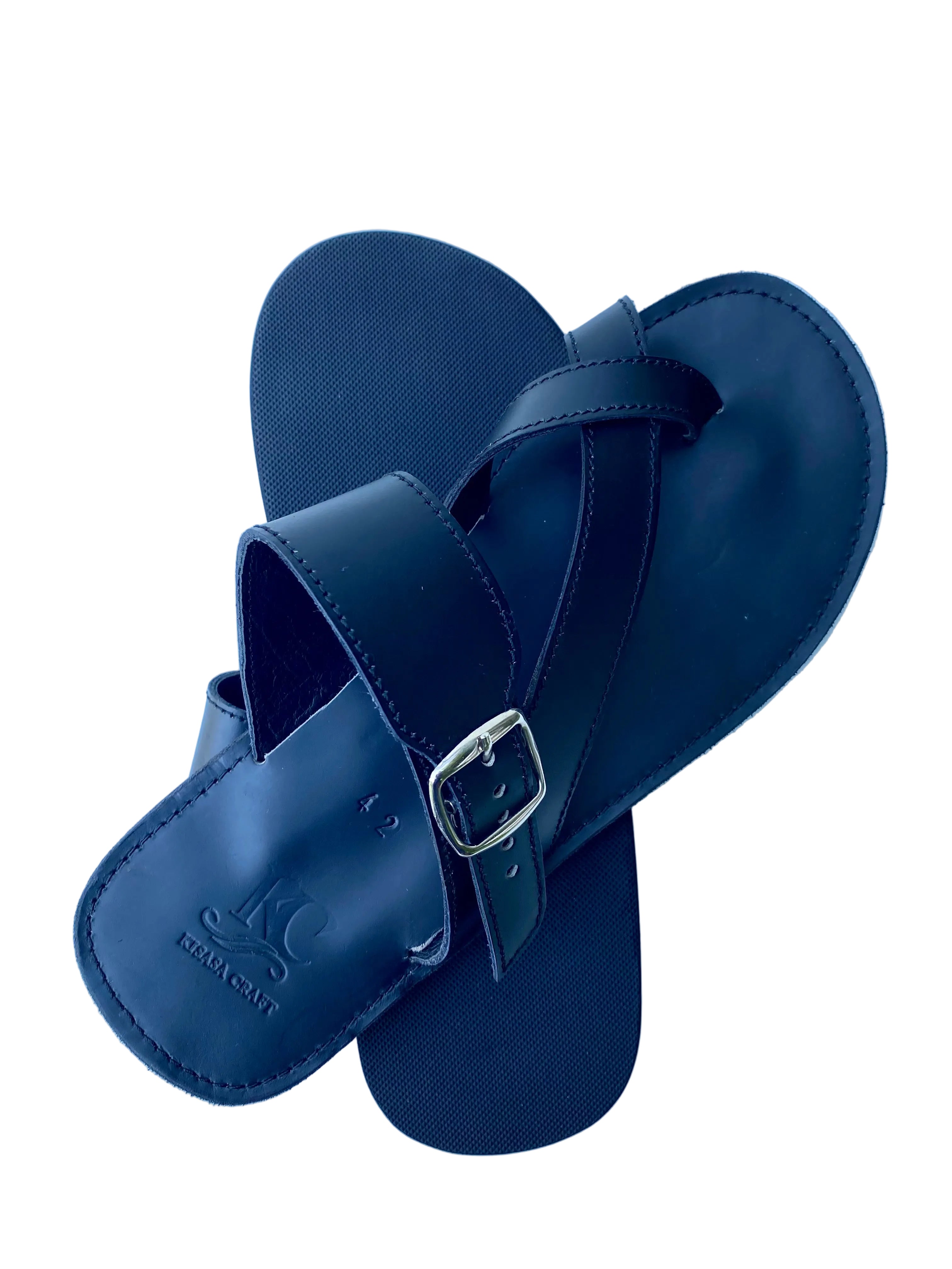 Men’s Handmade Leather Sandals – Black | Crafted in Kenya