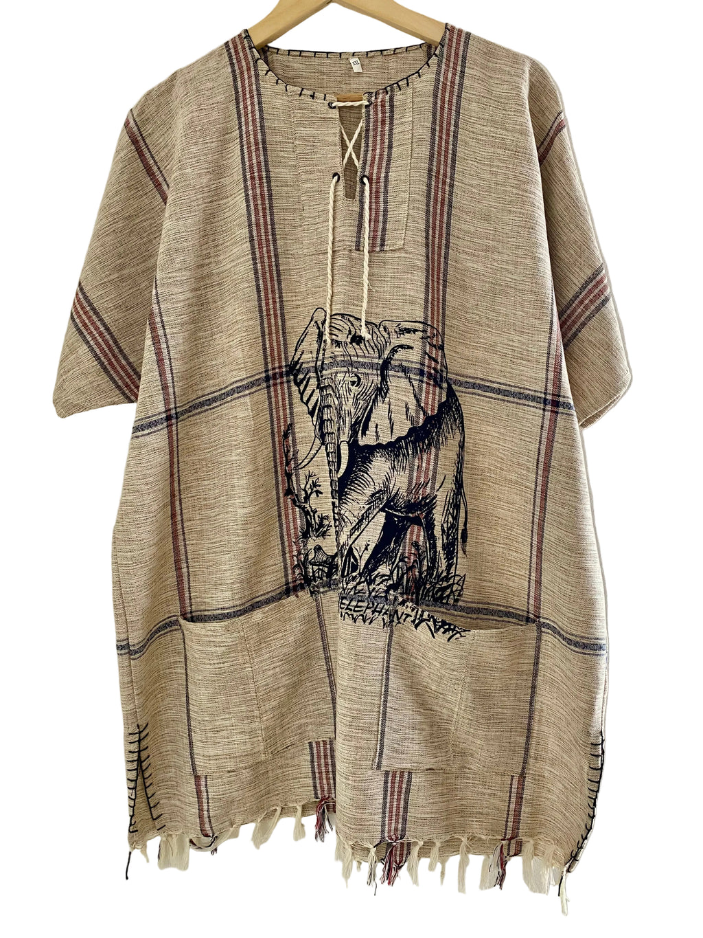 Handmade African Unisex Safari Shirt – Elephant Heritage Print