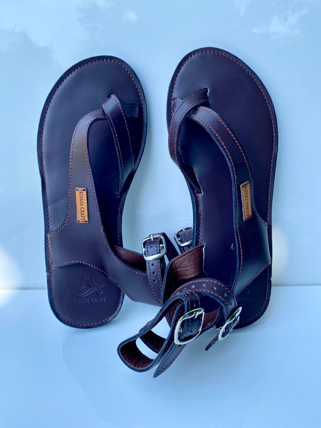 Women’s Handmade Leather Toe-Ring Sandals – Brown