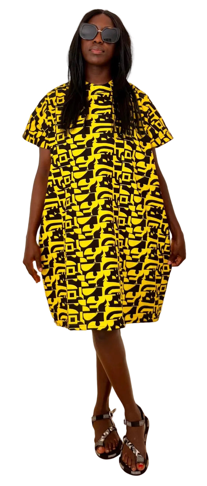 Golden Safari Handmade Pocket Dress