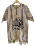 Handmade African Unisex Safari Shirt – Beige Tribal Print