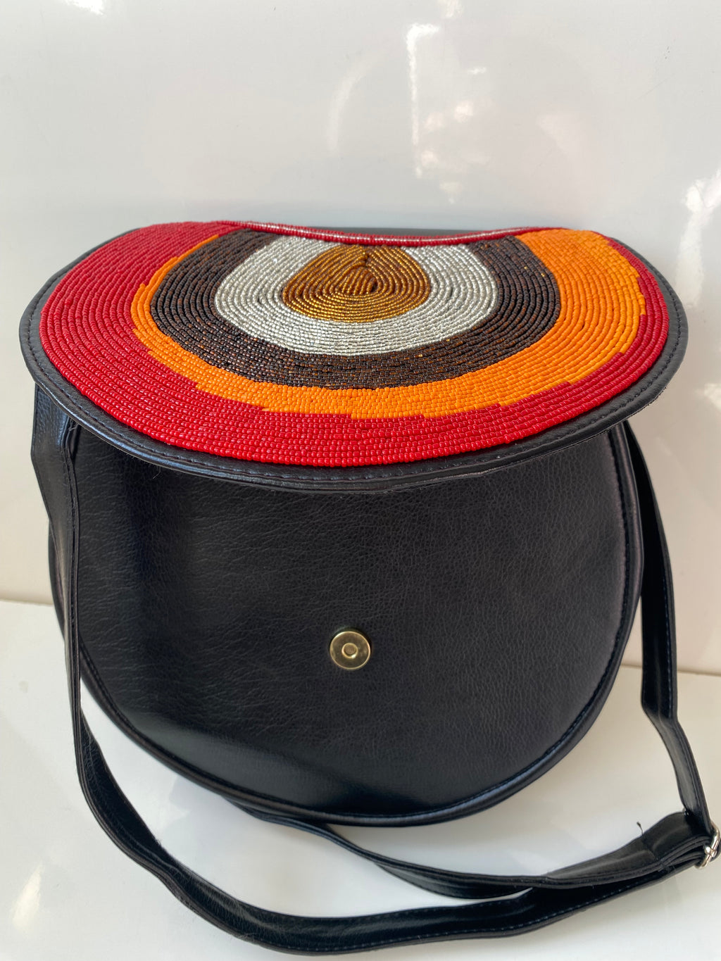 Afrocraft Handmade Beaded Crossbody Bag – Royal Sunset