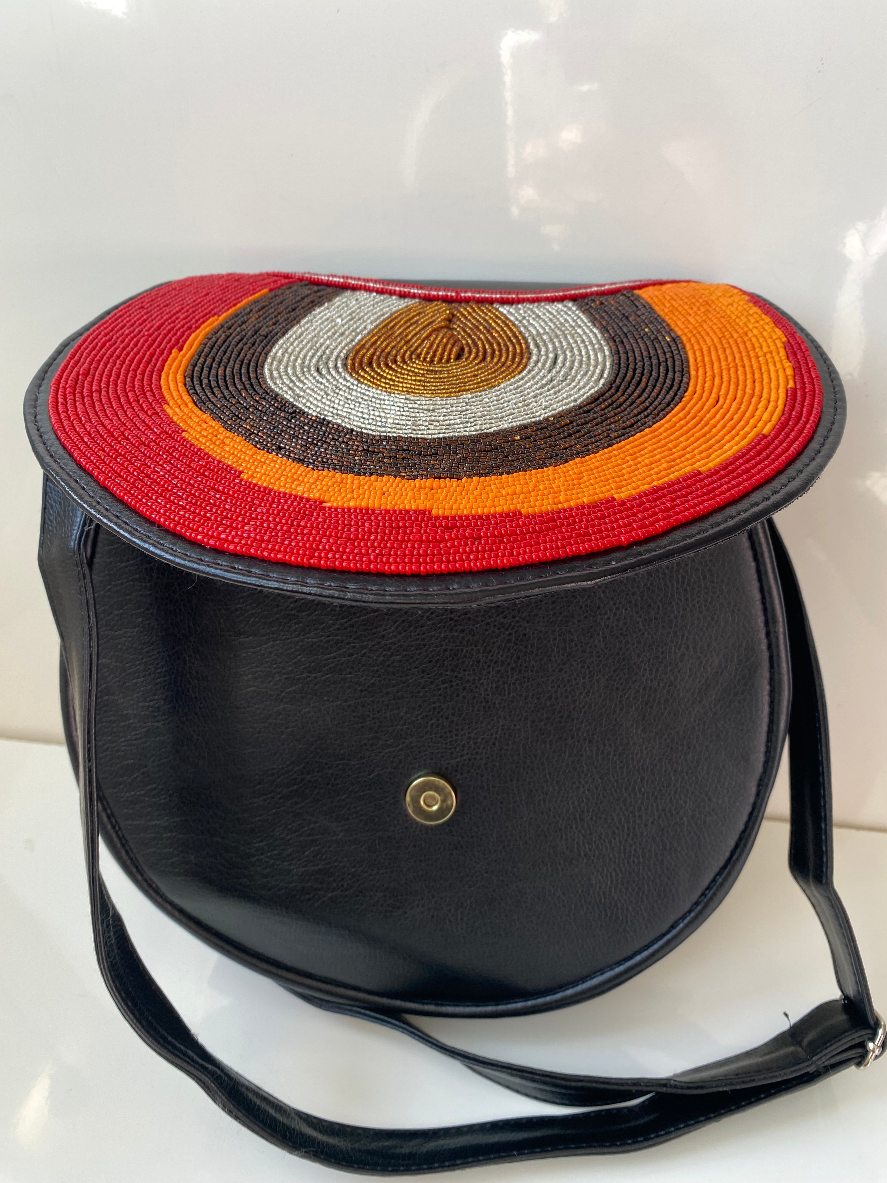 Afrocraft Handmade Beaded Crossbody Bag – Royal Sunset