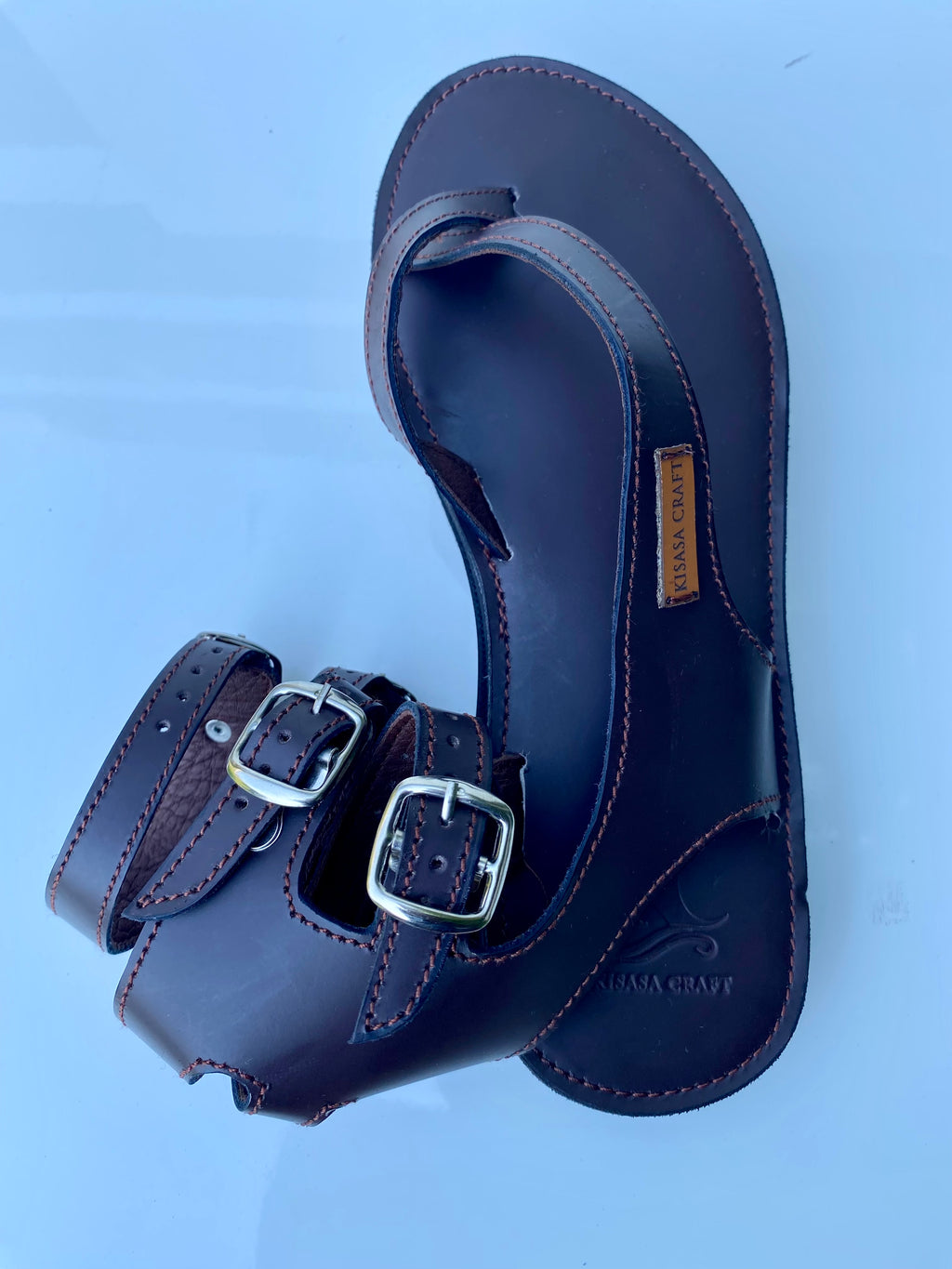 Women’s Handmade Leather Toe-Ring Sandals – Brown