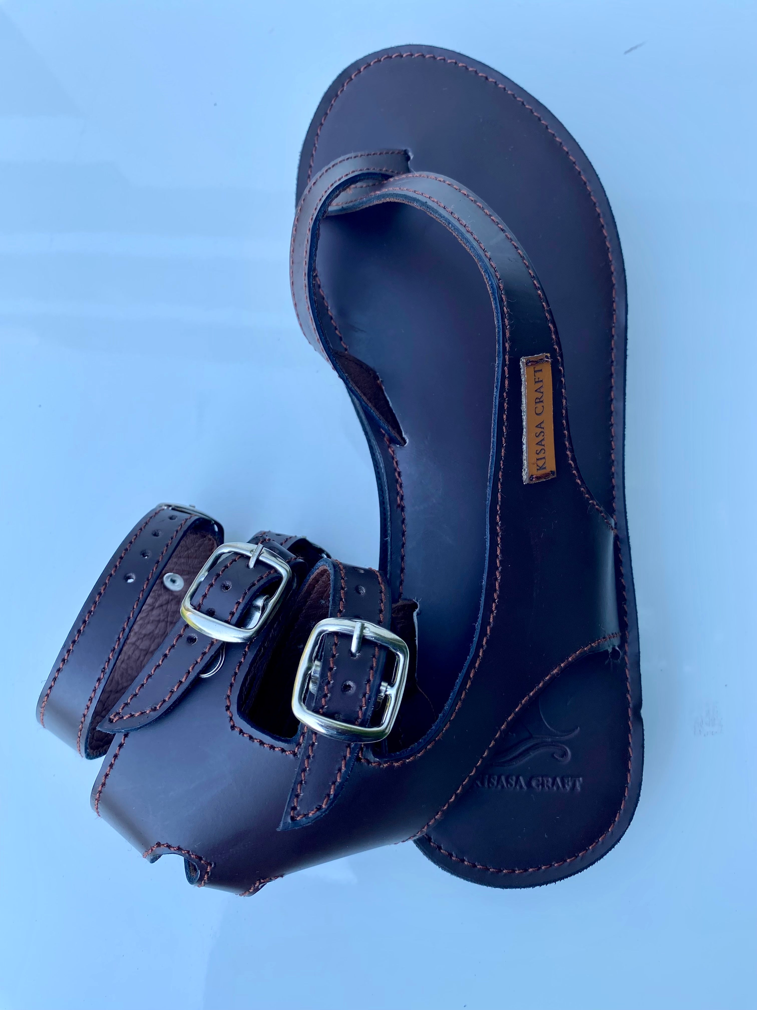 Women’s Handmade Leather Toe-Ring Sandals – Brown