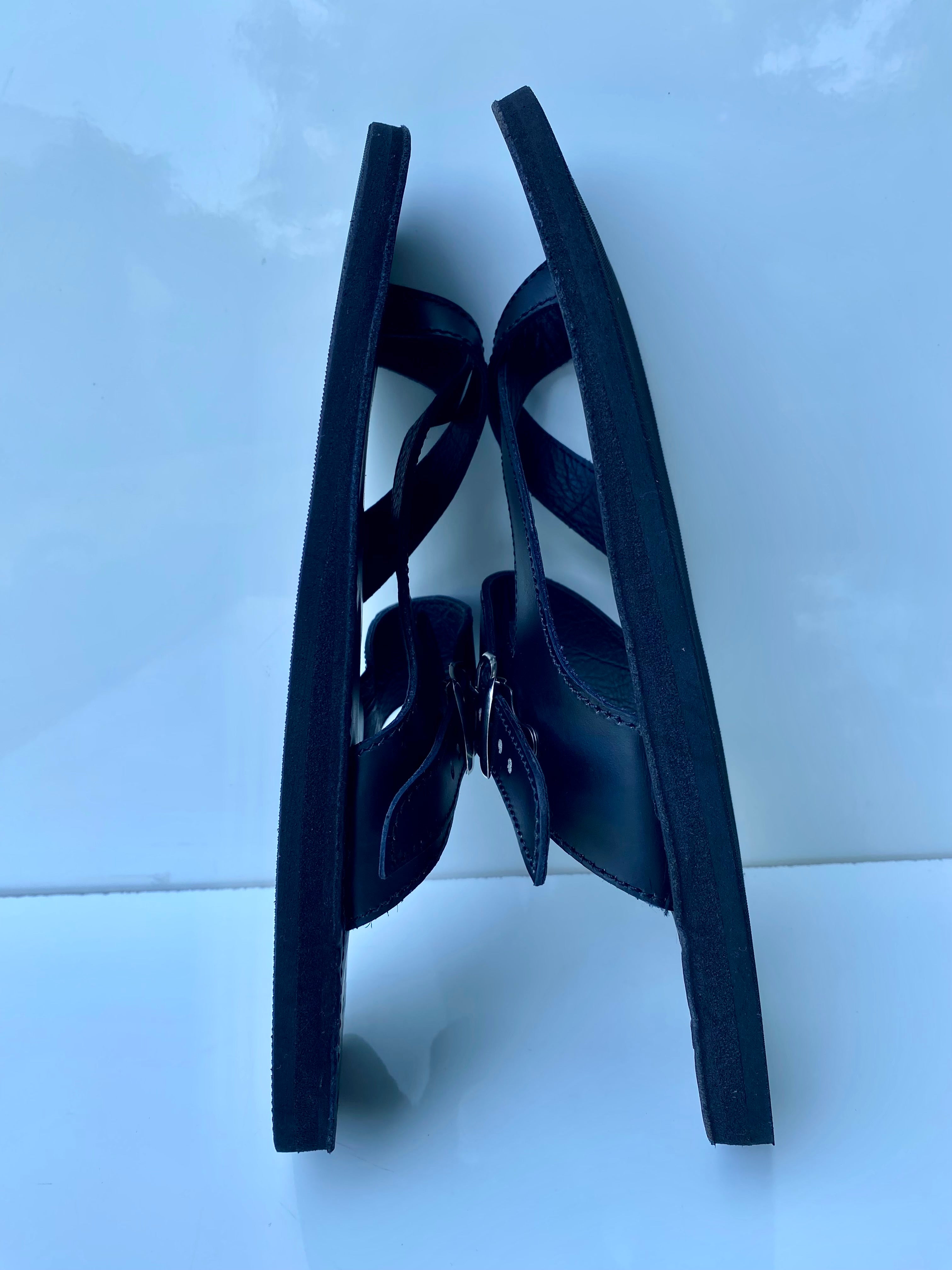 Men’s Handmade Leather Sandals – Black | Crafted in Kenya