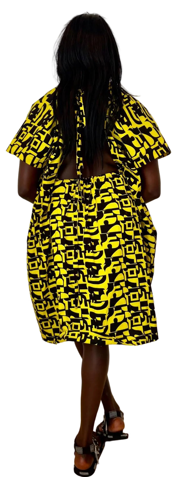 Golden Safari Handmade Pocket Dress