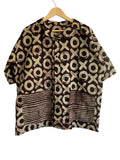 Men’s Handcrafted African Print Shirt – Brown &Beige Tribal Design