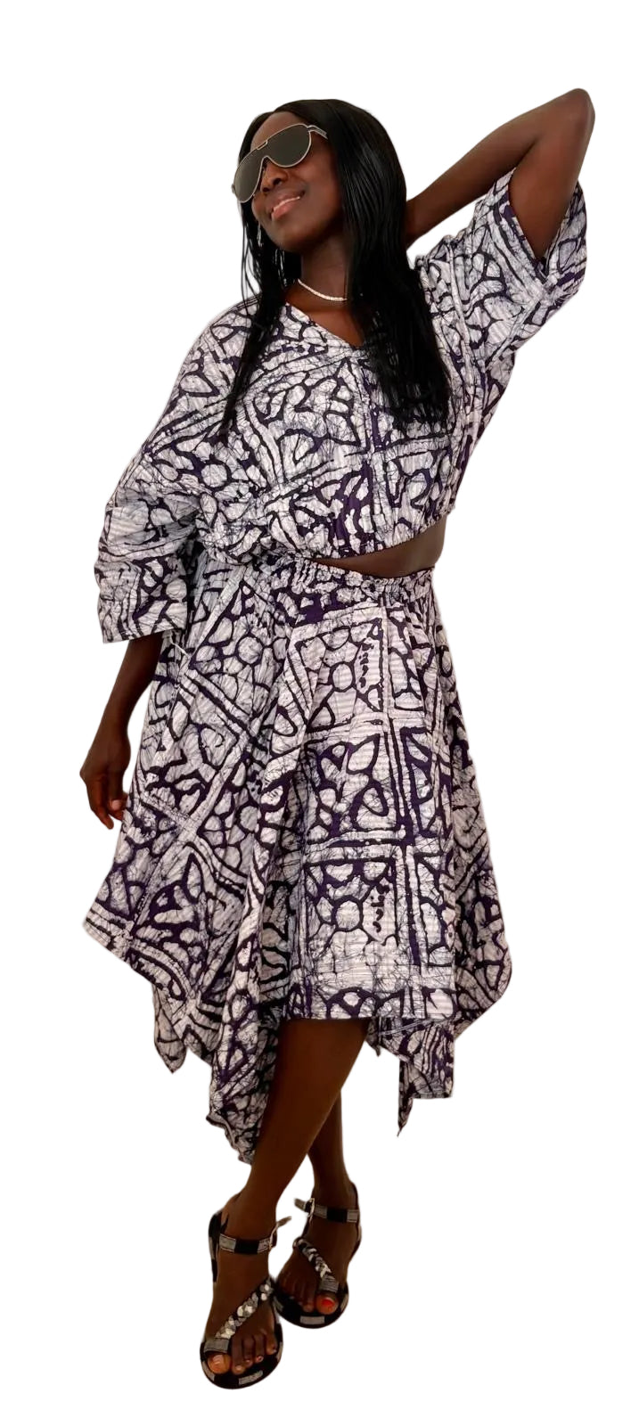 Elegant African Print Skirt & Top Set