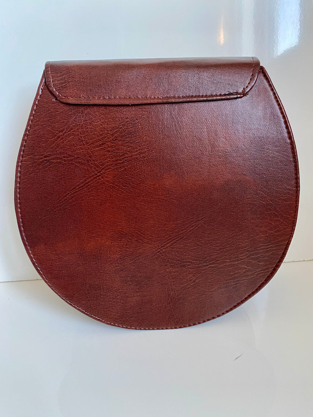 Handcrafted African Beaded Leather Crossbody Bag – Red & White