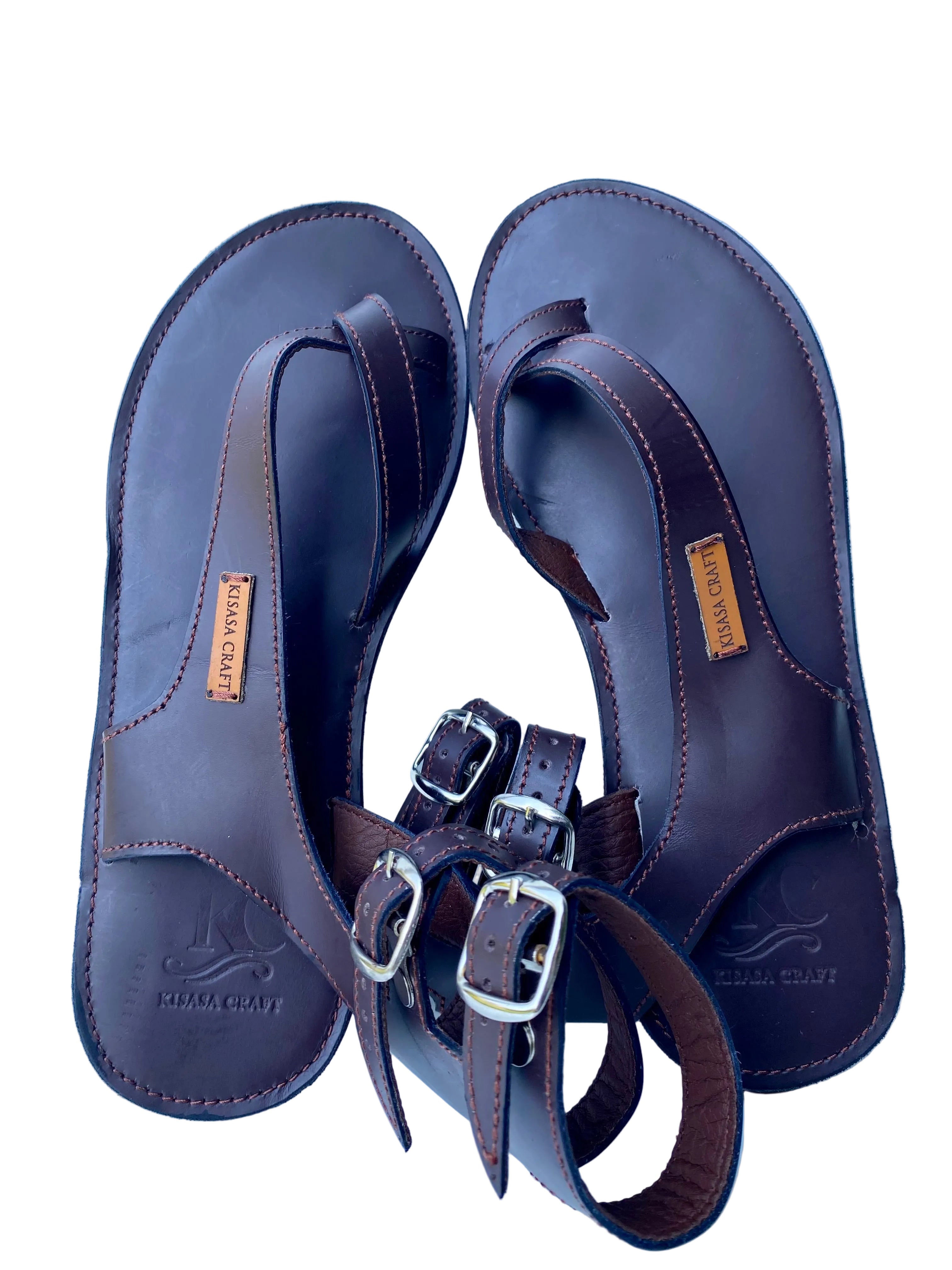 Women’s Handmade Leather Toe-Ring Sandals – Brown