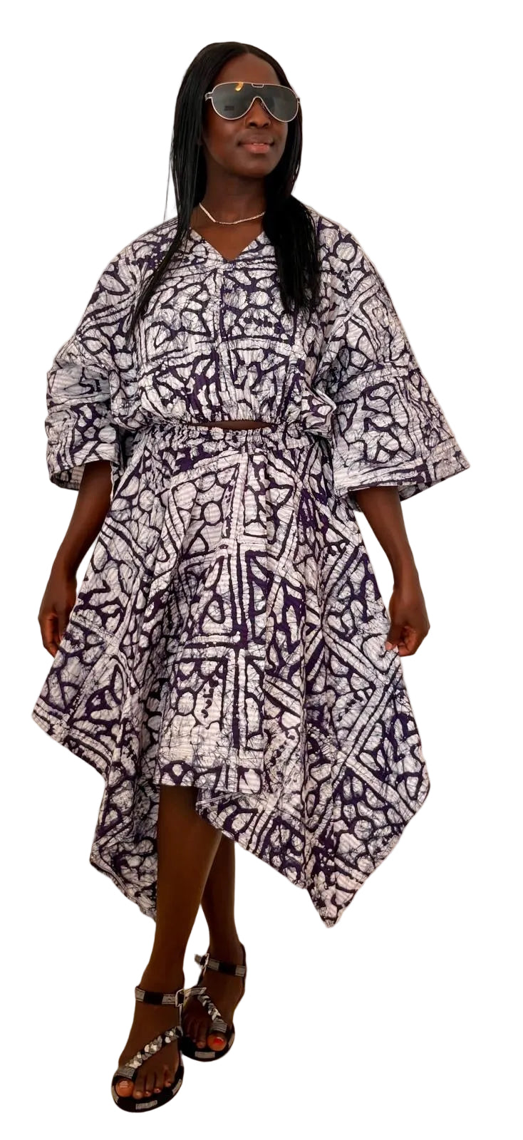 Elegant African Print Skirt & Top Set