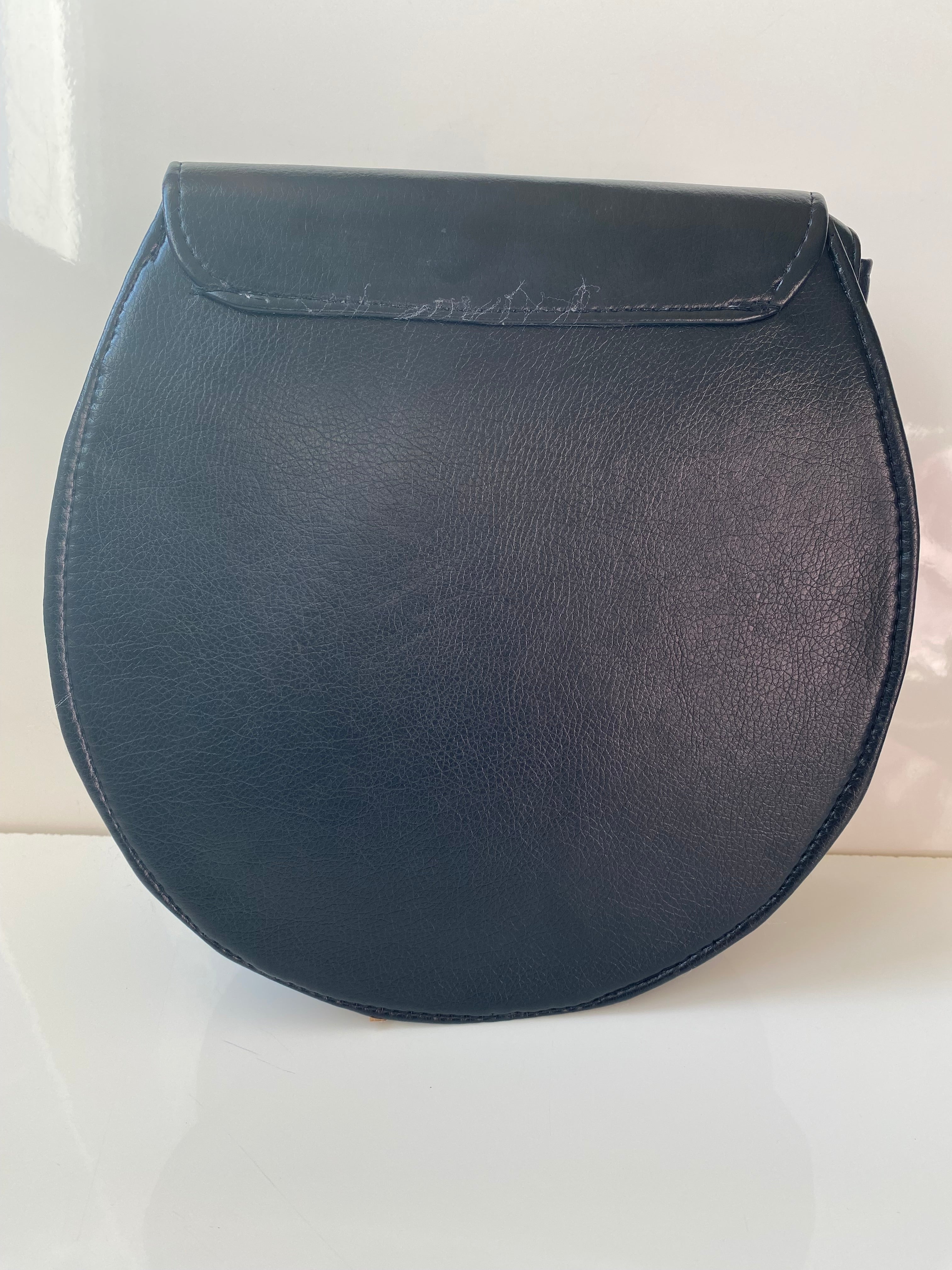 Handmade African Beaded Crossbody Bag – Black