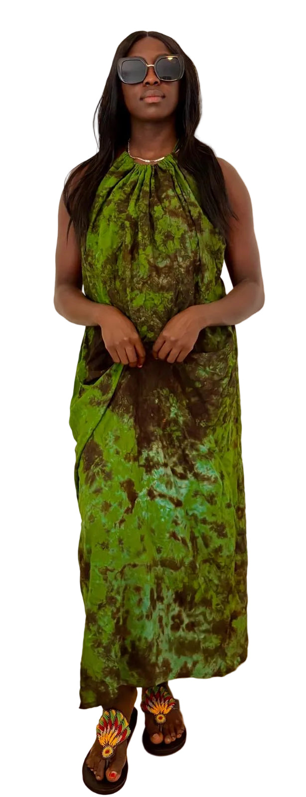 Emerald Forest Handmade Maxi Dress